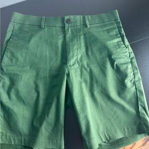 Banana Republic Forest Green Flat Front Shorts